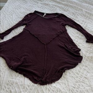 Free People Plum Long-Sleeve Tunic Top